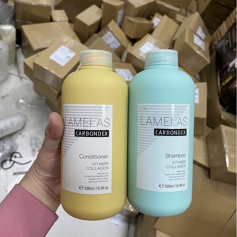 Bộ dầu gội xả phục hồi lamelas-carbondex, siêu mềm mượt - siêu lưu hương 500ml*2 hàng chính hãng