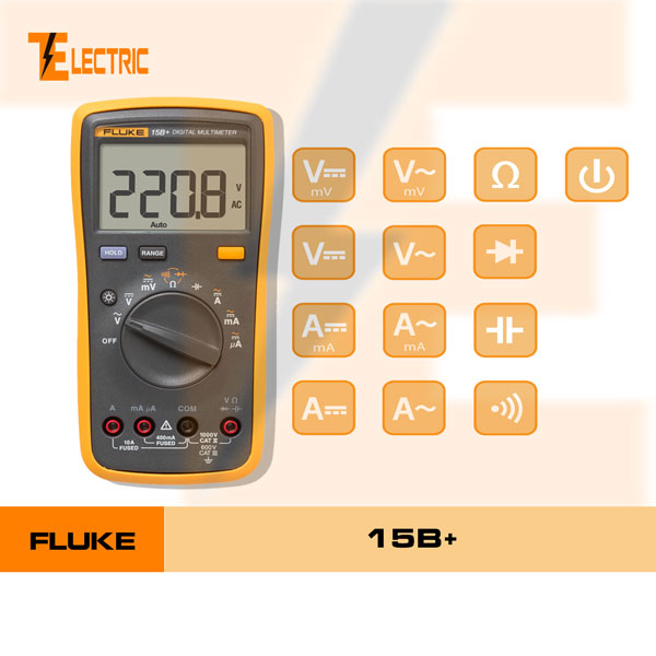 Fluke 15b+ đồng hồ đo điện đo tụ điện fluke 15b+