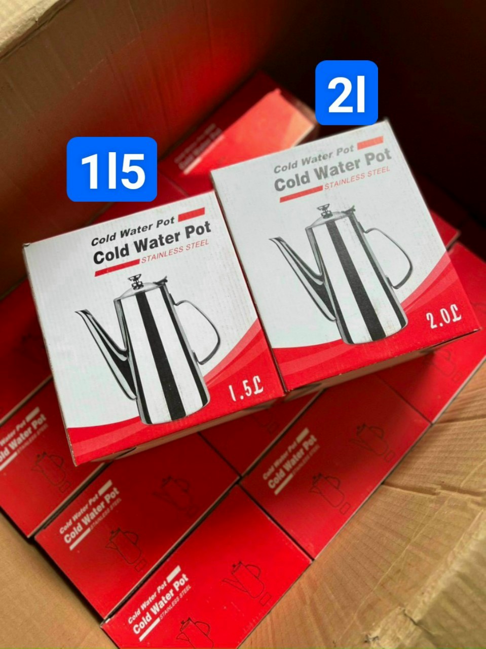 Bình inox có vòi rót ấm đựng trà cà phê 1l5-2l