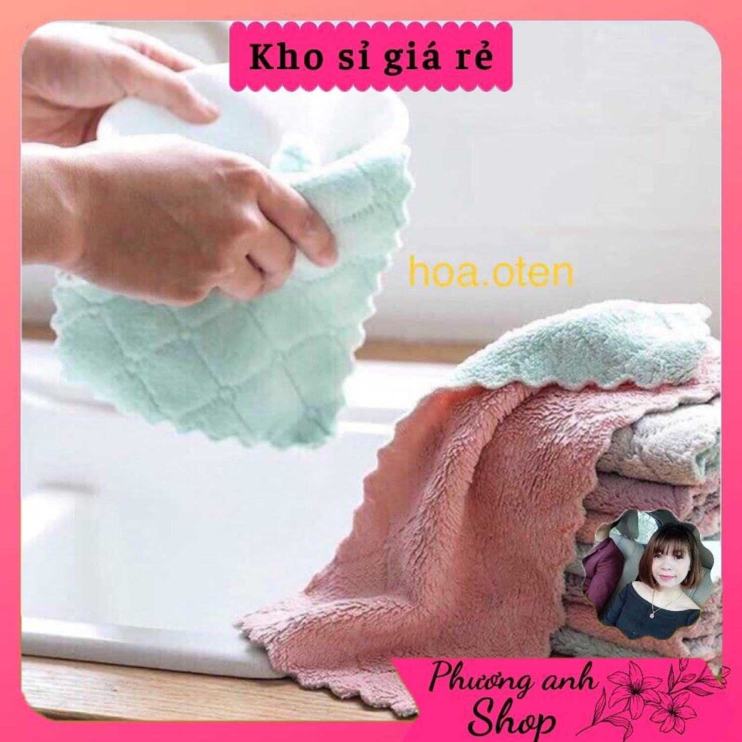 Combo 5 Khăn Lau Bếp Đa Năng 2 Mặt Siêu Tiện Lợi 27x15cm