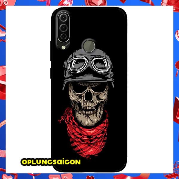 Ốp Cường Lực Dẻo Đen Dành Cho Vsmart Joy 3 Mẫu Đầu Lâu Khăn Đỏ
