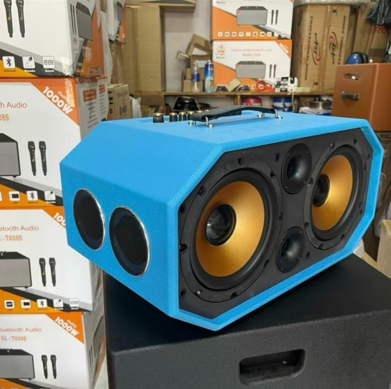 Loa Kéo Karaoke Cao Cấp Hệ Thống 8 Loa, Công Suất Lớn Pin Cực Trâu 10h Liên Tục Tặng Kèm 2 Micro Không Dây Chống Hú Hát Cực Nhẹ Chất Âm Trong Sáng Hỗ Trợ Nâng Tiếng - Loa Xách Tay Karaoke Volume Chỉnh Riêng Cho Mic Và Nhạc BH 12T