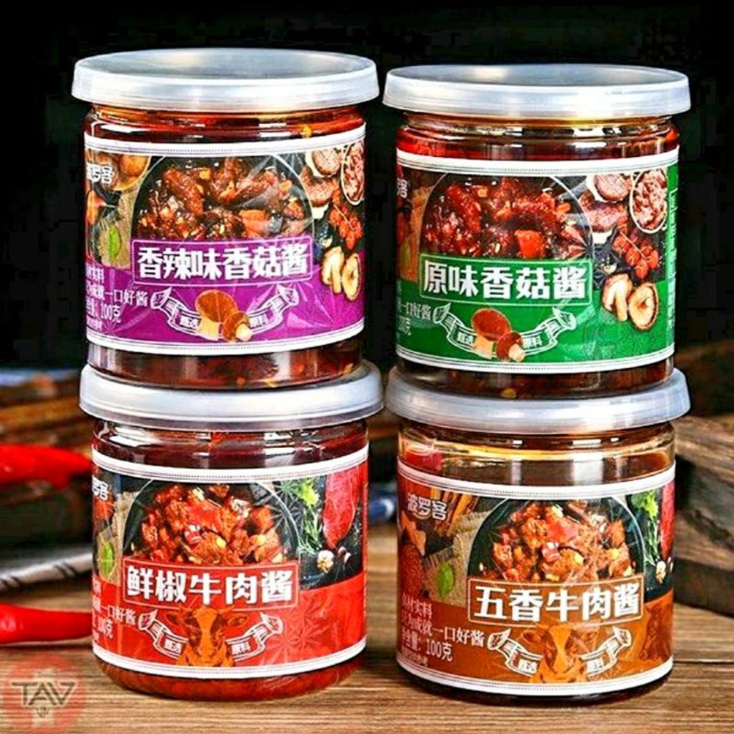 Sốt trộn cơm, gia vị trộn cơm ăn liền, bò sốt tiêu, thịt chưng nấm hộp 100g