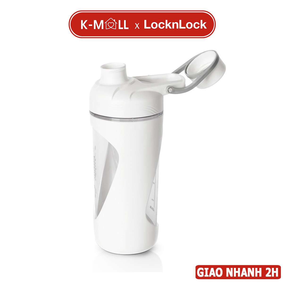 Bình lắc balance shake it locknlock có vạch chia dung tích và quai xách hap949 hap949wht màu trắng - k-mall hàng chính hãng