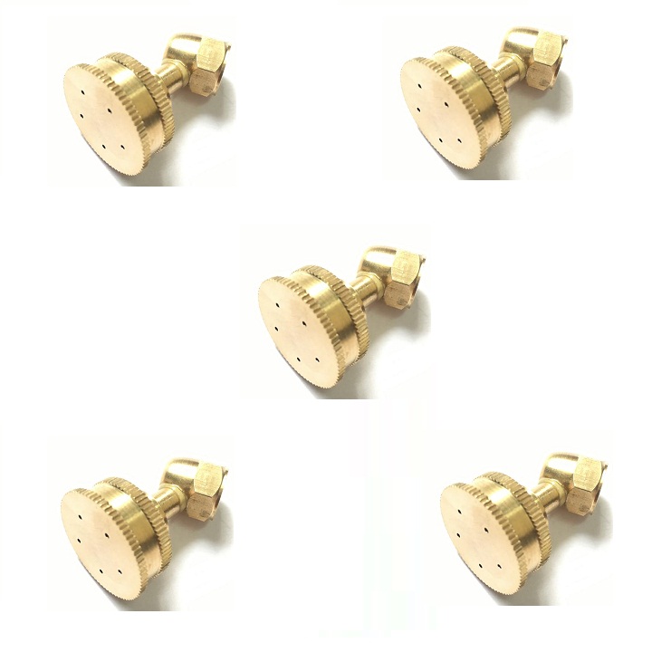 Set 5 Béc phun, béc tưới cây 5 lỗ kiểu cong dùng cho bình bơm điện, máy bơm mini.