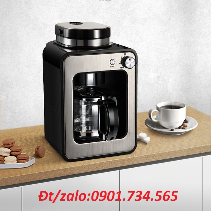 Máy xay và pha cà phê tự động Gotech 6686A- Máy pha cafe tự động cao cấp 2in 1