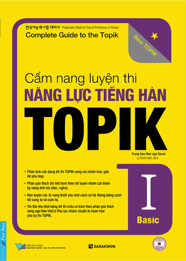Sách - cẩm nang luyện thi năng lực tiếng hàn topik i - basic