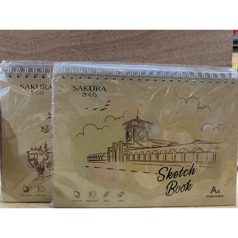 Sổ vẽ a4/b4 sakura - 30 trang