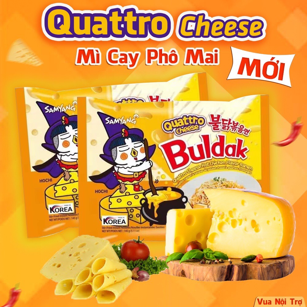 Combo 5 gói mì cay hàn quốc samyang phô mai