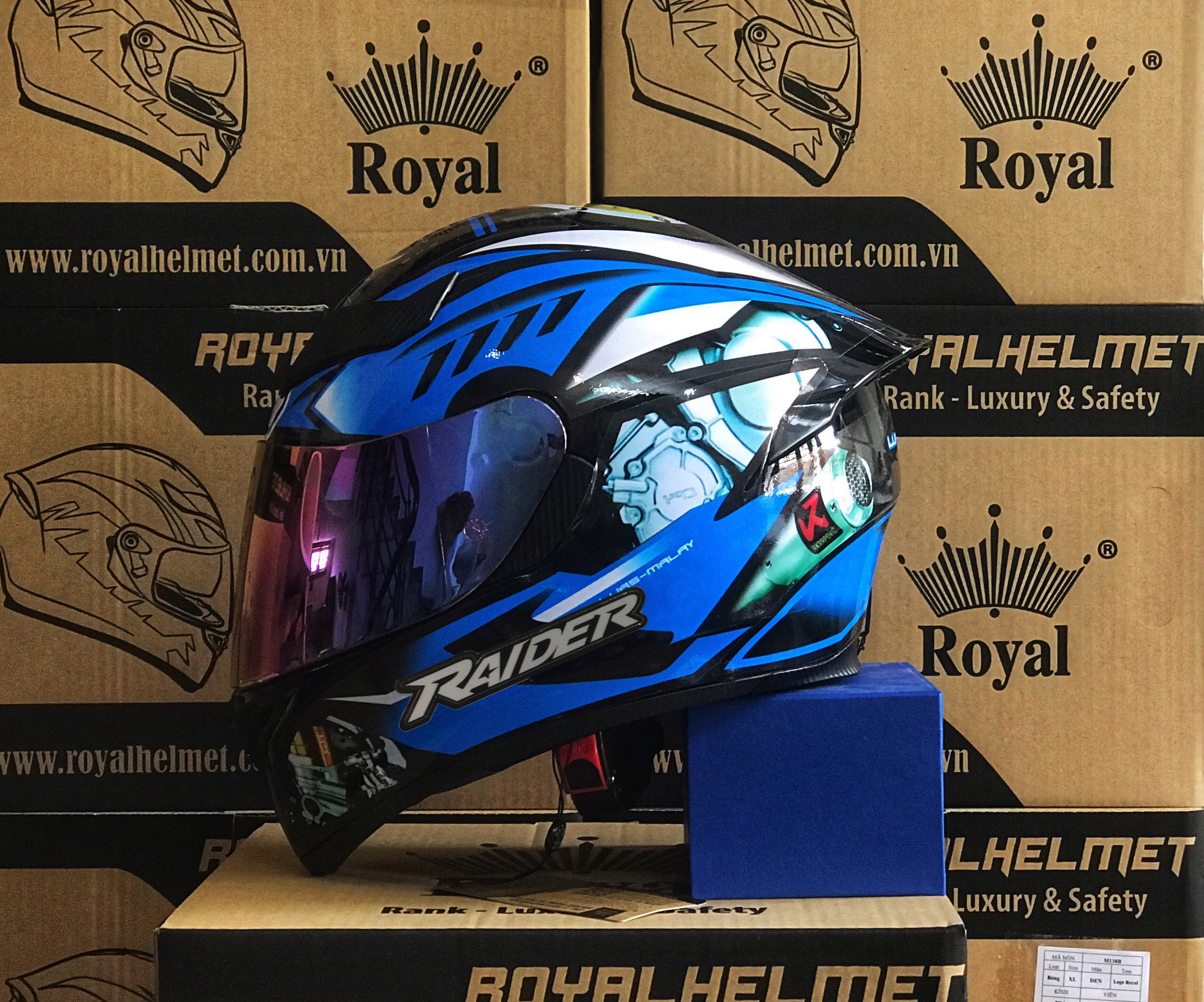 MŨ FULLFACE M138B ĐEN BÓNG LÊN TEM RAIDER 2021 MỚI NHẤT, TẶNG TÚI ĐỰNG, BH 12 THÁNG