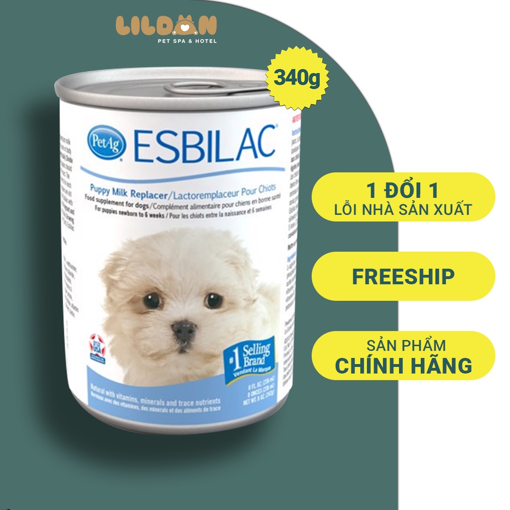 [Chính hãng] PETAG Esbilac (340g) Sữa Bột Thay Thế Sữa Mẹ Dành Cho Chó Con