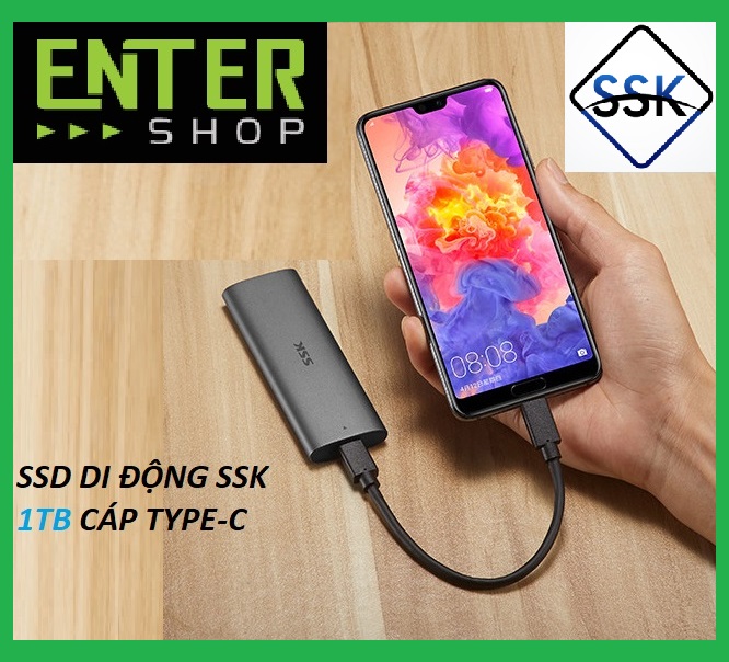 Ổ cứng di động SSD SSK 120Gb đến 1TB – typeC 3.0