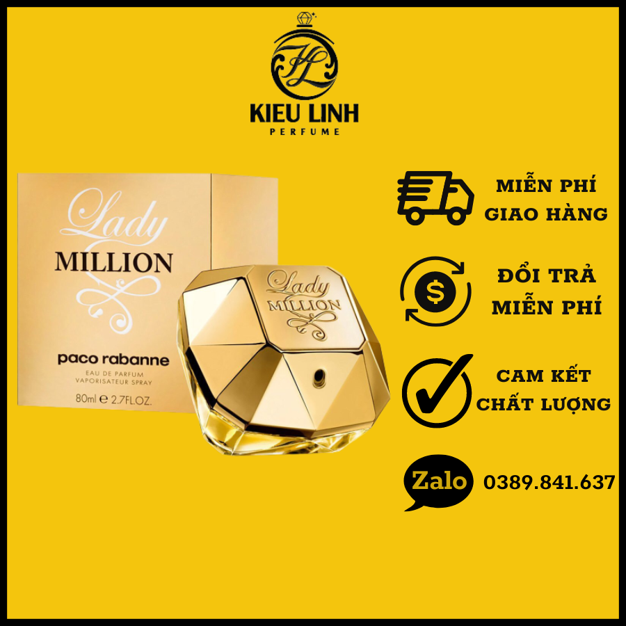 Nước hoa nữ Lady Million Hương Thơm Lôi Cuốn Set 2 Chai 40ml