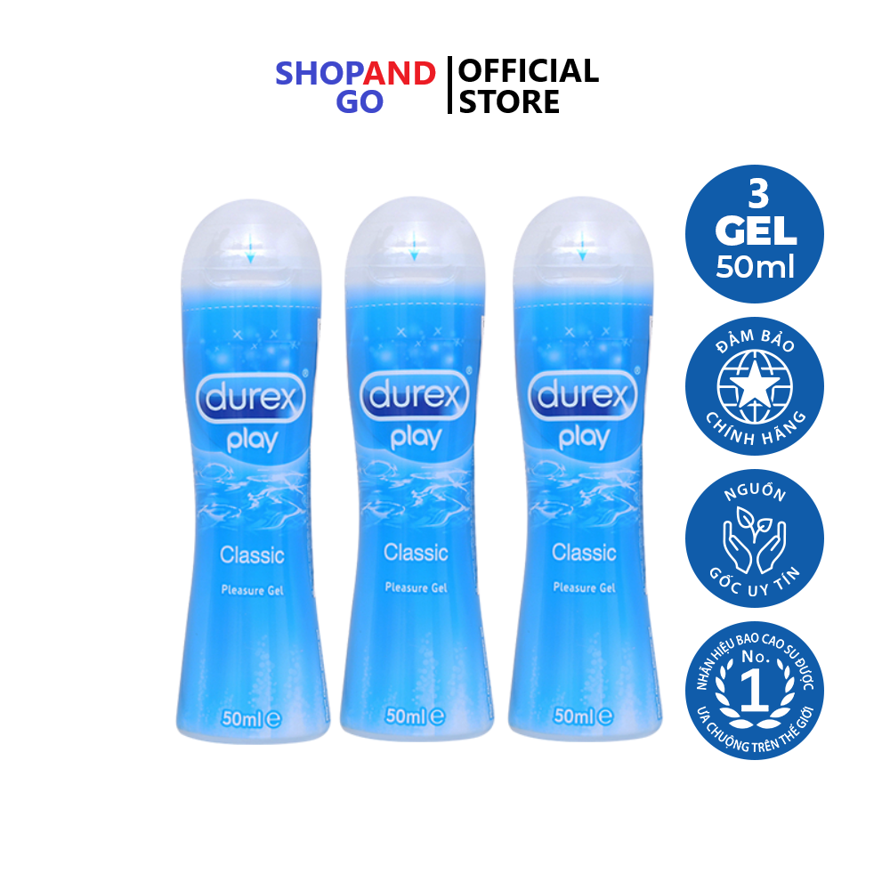 FREESHIP Combo 3 chai gel bôi trơn Durex Play Classic 50ml - Trơn mượt tự nhiên