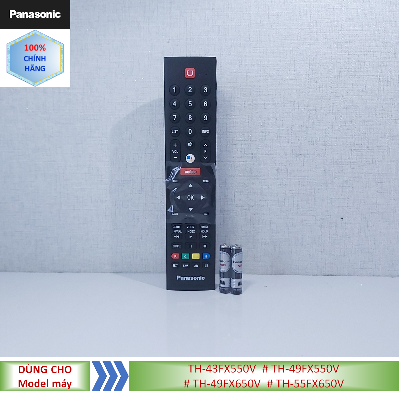 Phụ kiện [Remote chính hãng] Điều khiển tivi Panasonic model #TH-32GS550V #TH-40GS550V #TH-43GX650V #TH-43FX550V #TH-49FX550V #TH-49FX650V #TH-55FX650V
