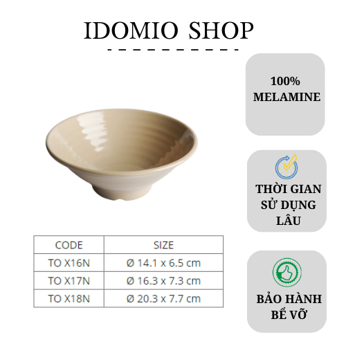 Tô Nhựa Melamine Màu Nâu