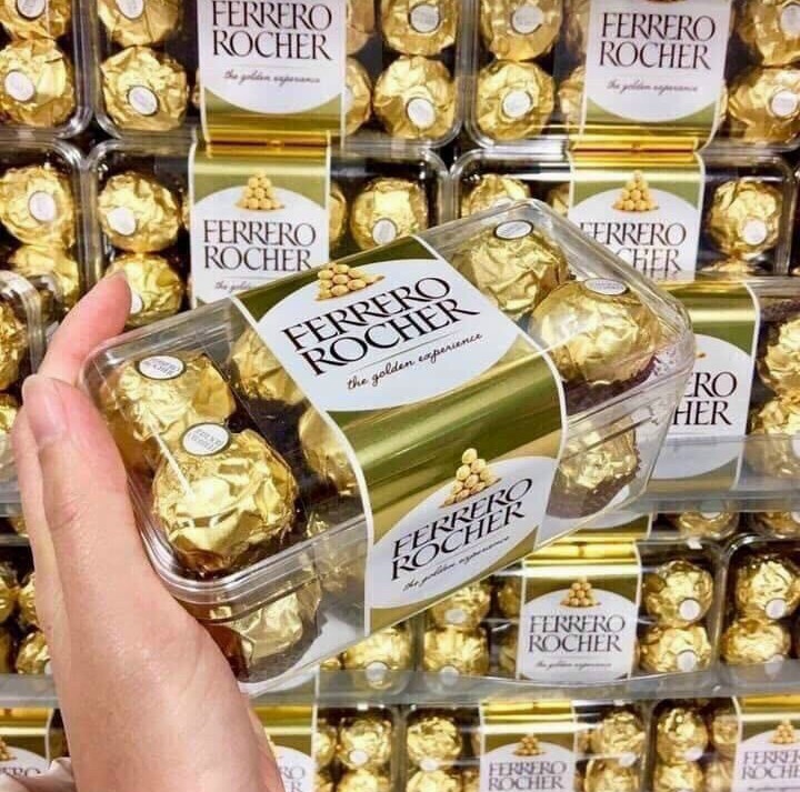 [Hộp 16 viên] Socola Ferrero Rocher Đức 200g - Date T6/2024