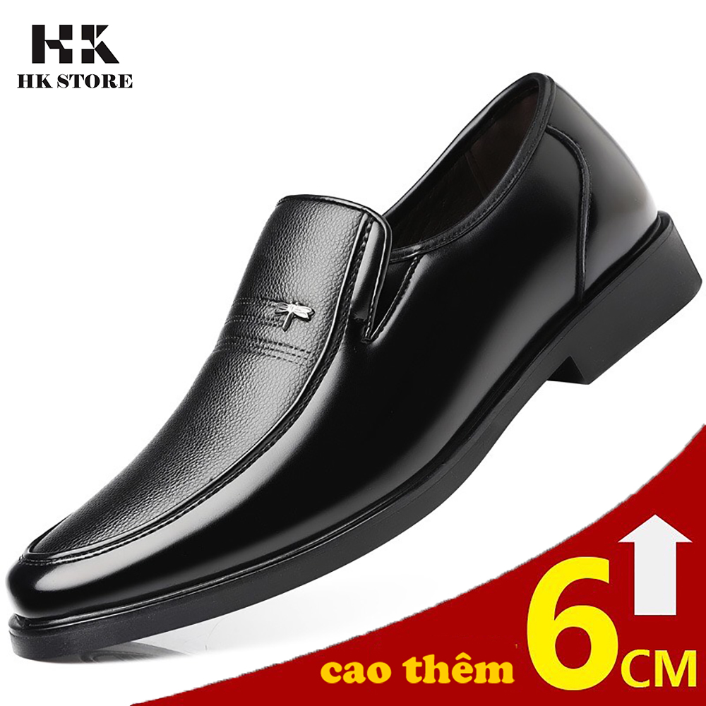 GIÀY TÂY NAM  TĂNG CHIỀU CAO 💖 HK.STORE💖 hàng cao cấp - da bò xịn - kiểu dáng lịch sự hợp người trung tuổi.