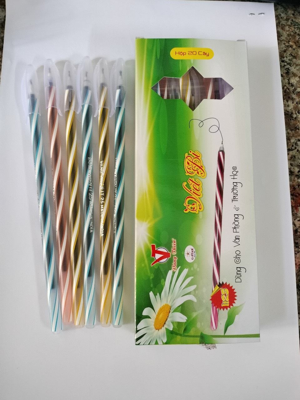 Hộp 20 cây bút bi ấn độ vâng thiên cao cấp it25 - mực xanh