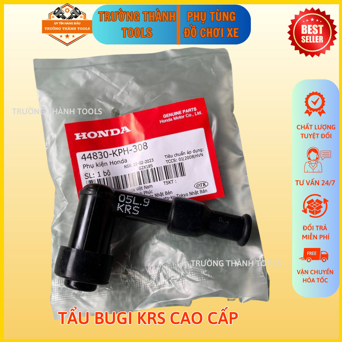 Tẩu bugi có trở KRS dành cho xe máy hàng chính hãng HONDA Trường Thành Tools