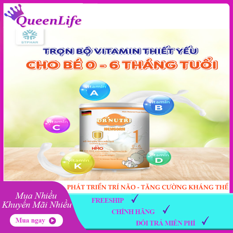 Sữa bột dinh dưỡng sơ sinh Dr Nutri Newborn 900g- Queenlife