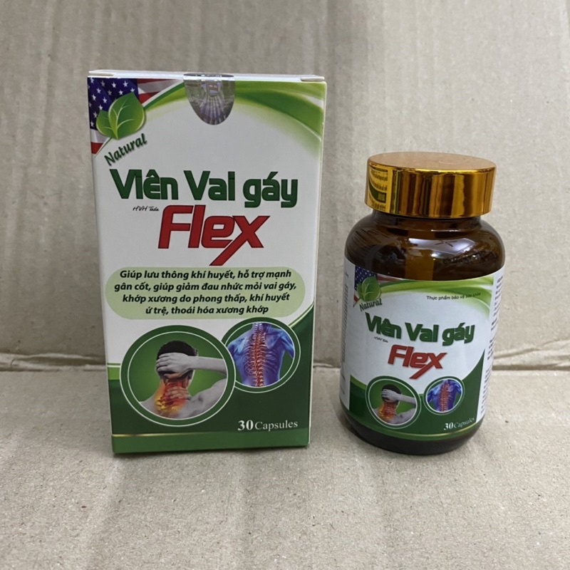 Viên vai gáy Flex hỗ trợ giảm đau mỏi vai gáy tê bì chân tay người thoái