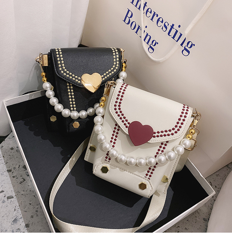 Túi xách đeo chéo kèm dây ngọc trai cute hót nhất 2022 :