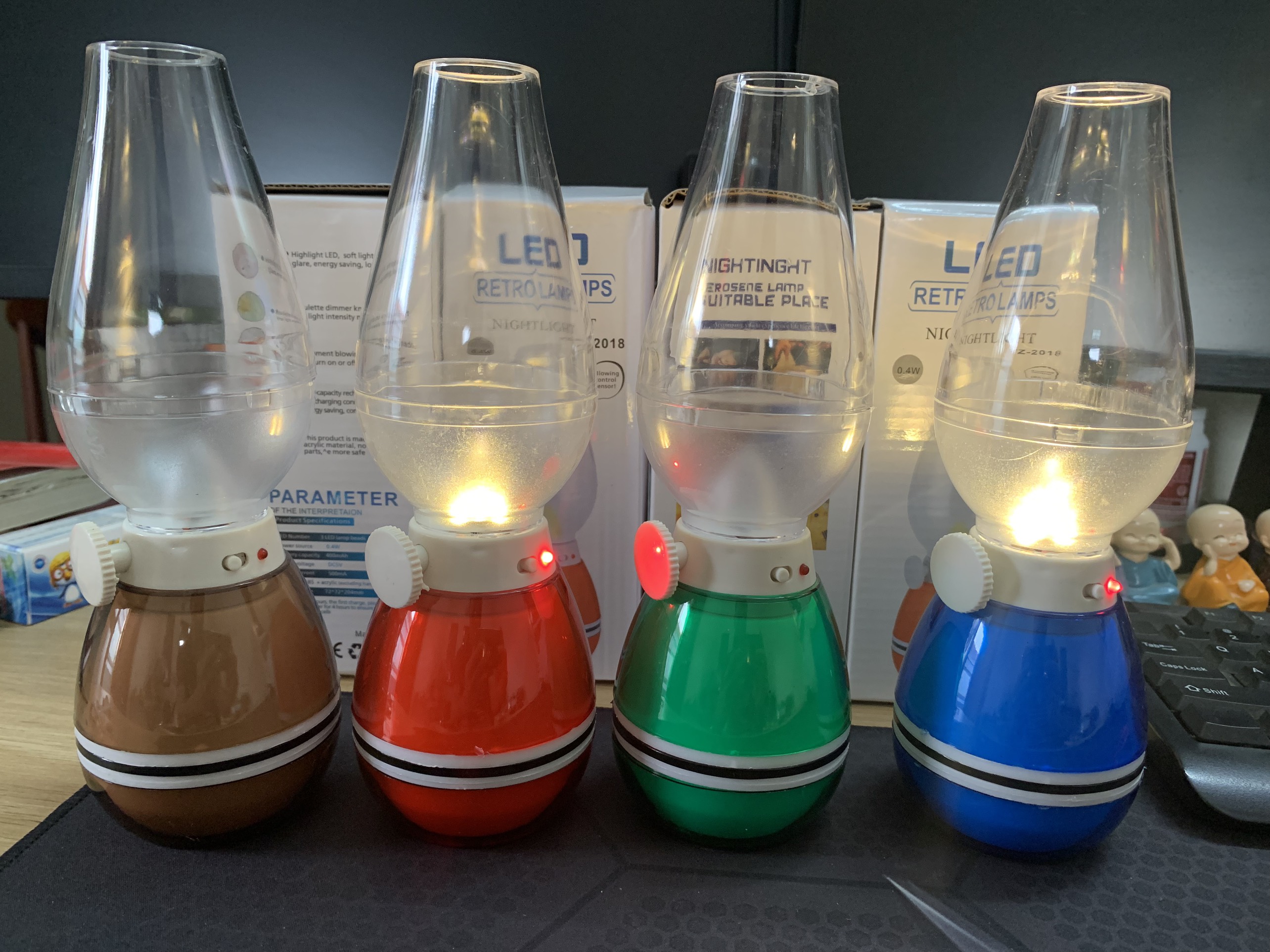 Đèn thờ led cảm ứng thần kì, thổi để bật, tắt