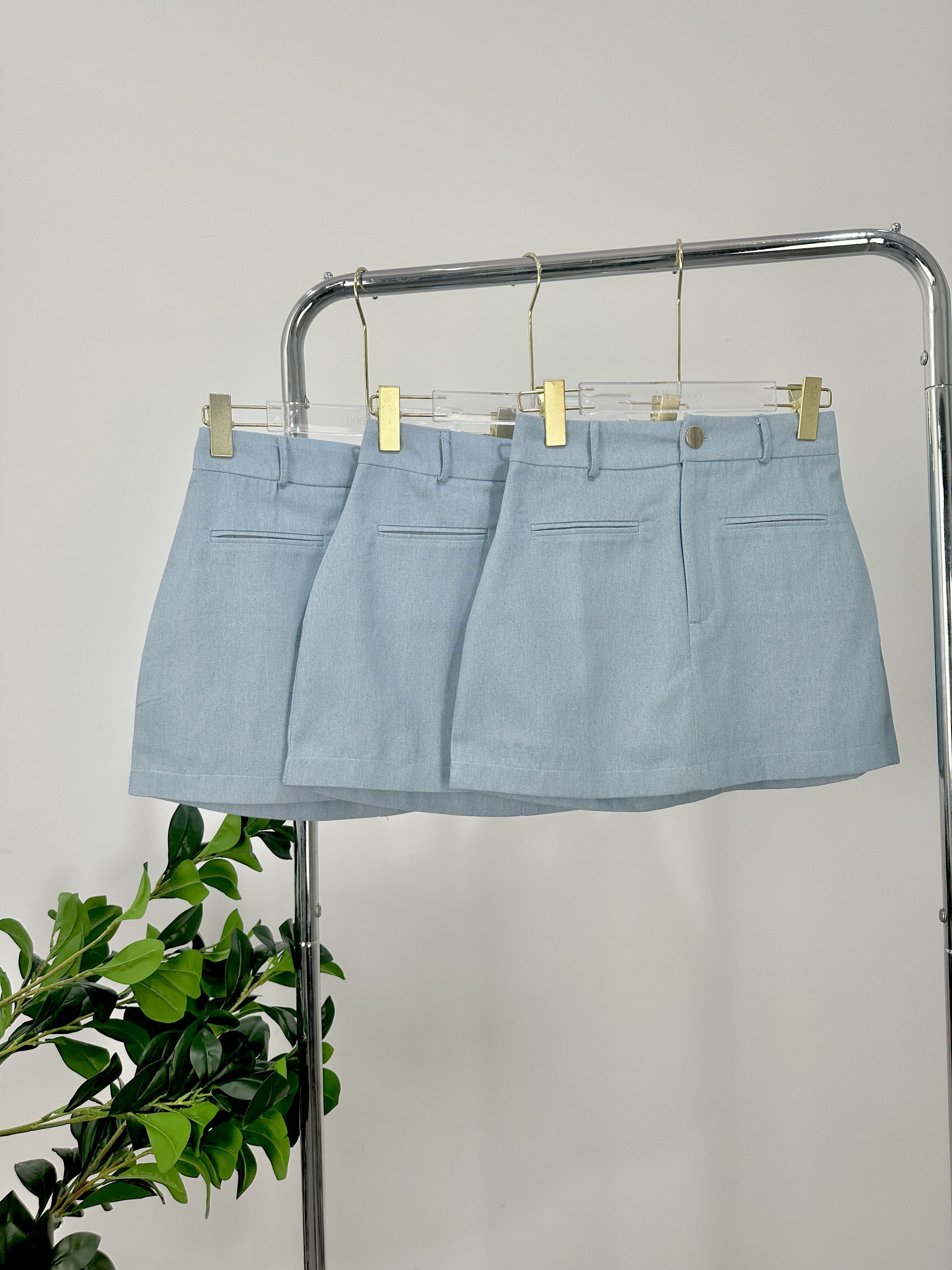 Chân váy jean bò dáng chữ a, chân váy bò vải jean cao cấp