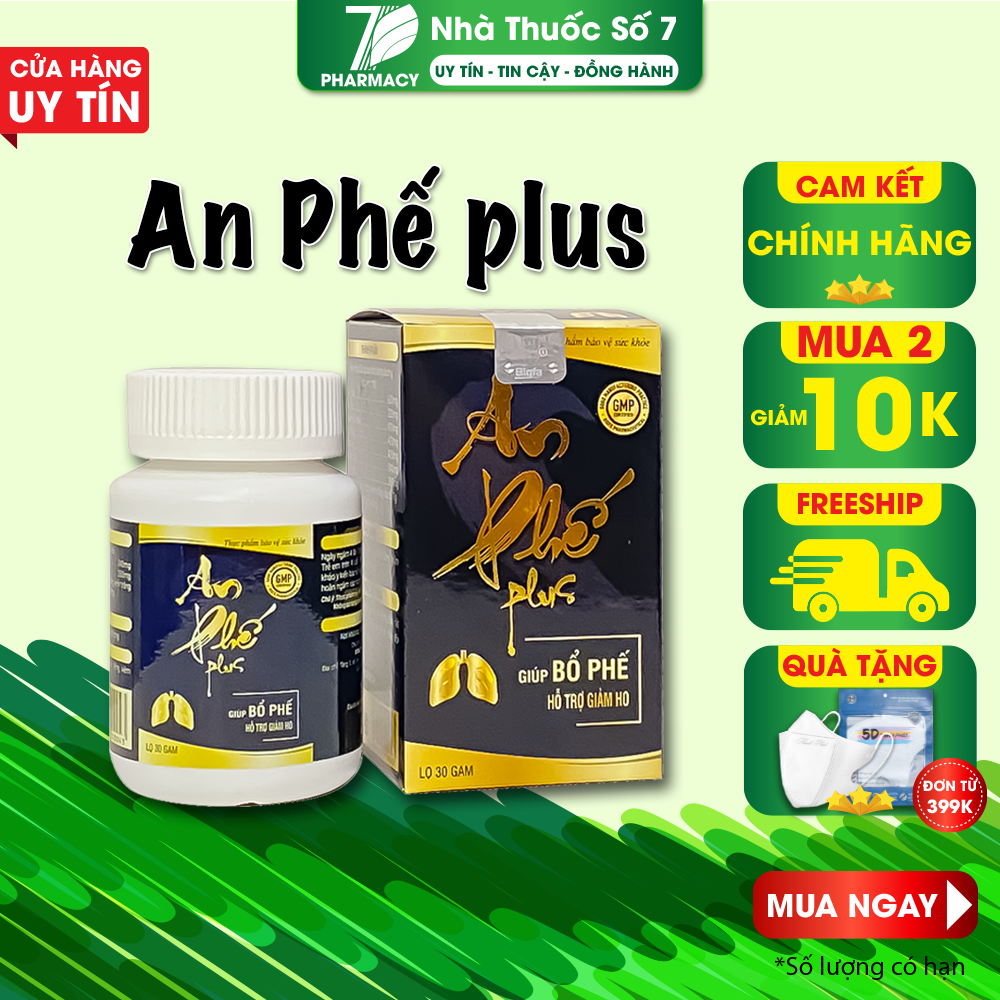 An Phế Plus - Hỗ Trợ Giảm Ho, Long Đờm, Bảo Vệ Đường Hô Hấp Hiệu Quả Từ Thảo Dược, hộp 30gam