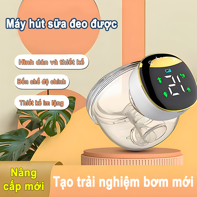 Máy Vắt Sữa Bằng Tay Không Dây, Có Thể Sạc Pin, Điều Chỉnh Áp Suất Không Đau, Máy Hút Sữa An Toàn, Massage, Máy Vắt Sữa Điện