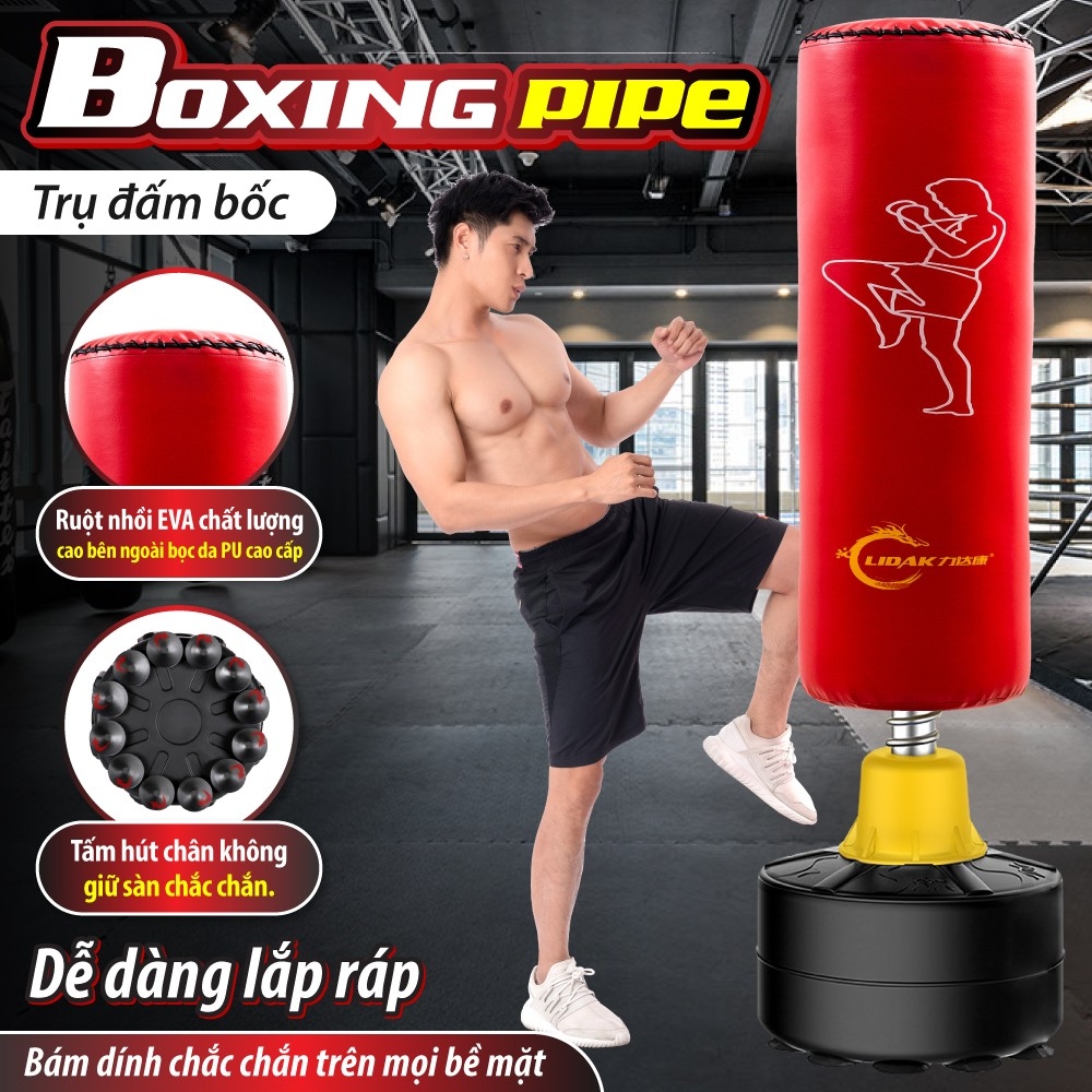 HCM GYM19 - Trụ đấm bốc BOXING PILE - Bao cát đấm bốc dành cho người lớn trẻ em - Trụ đấm boxing tập võ tại nhà