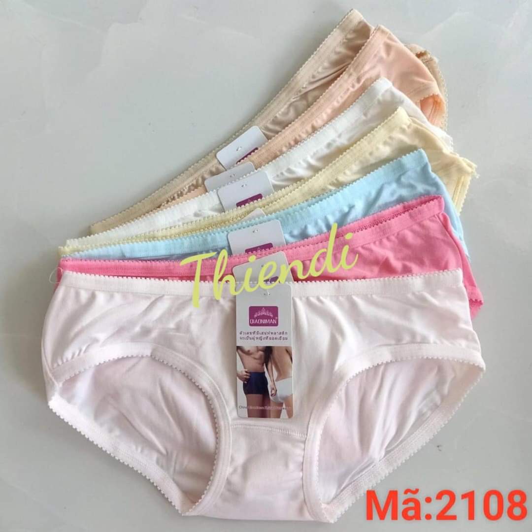 Sét 10 quần lót thái lan chất liệu cotton thấm hút tốt, quần lót nữ kháng khuẩn