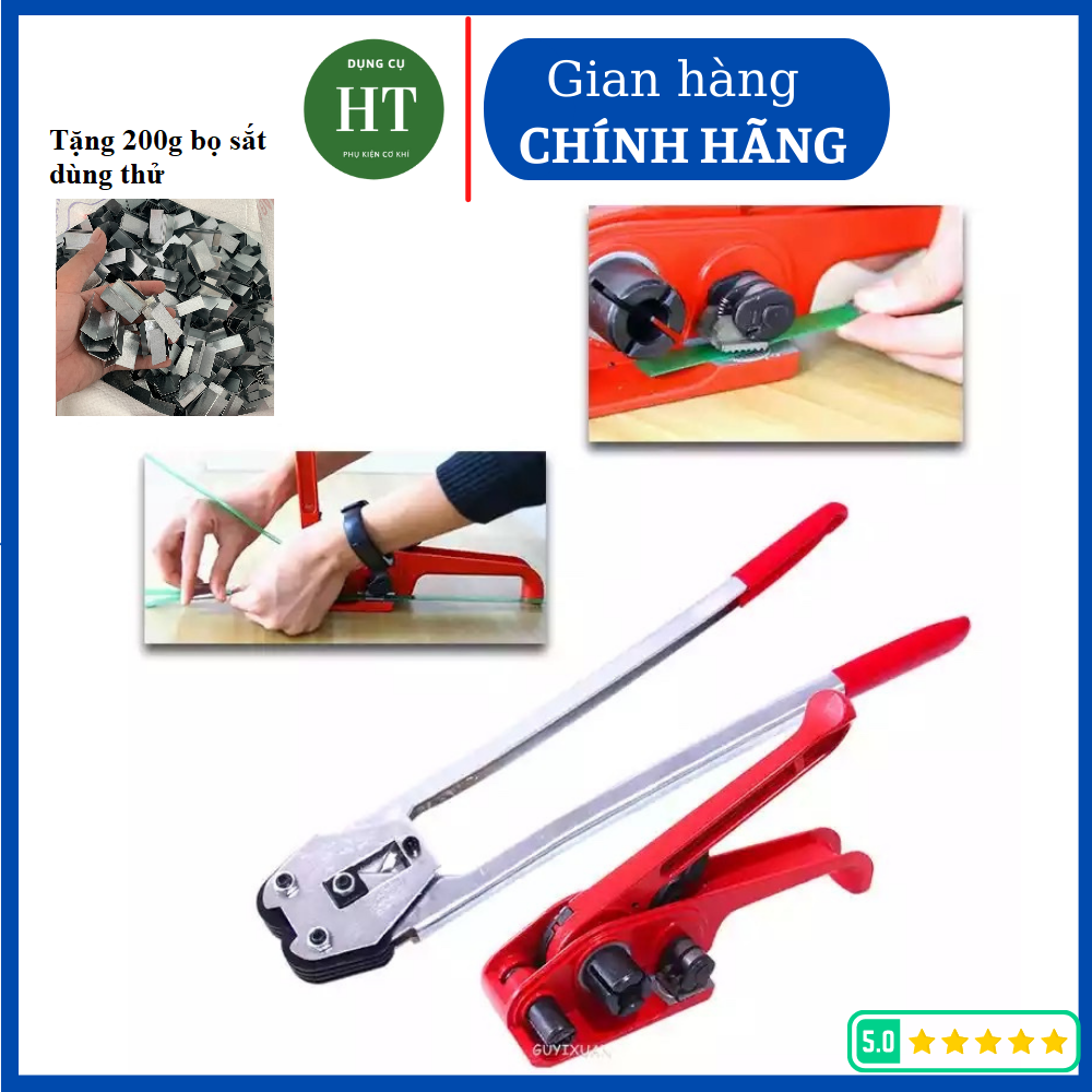 Bộ kìm siết dây đai nhựa và kẹp bọ sắt