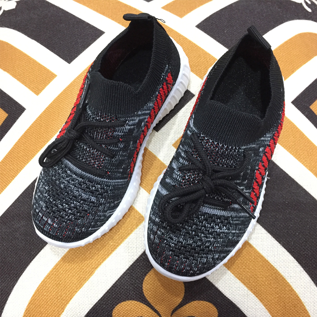 Giày thể thao thái lan quai dệt cho bé trai dễ thương mềm êm chân ss2528black sr7