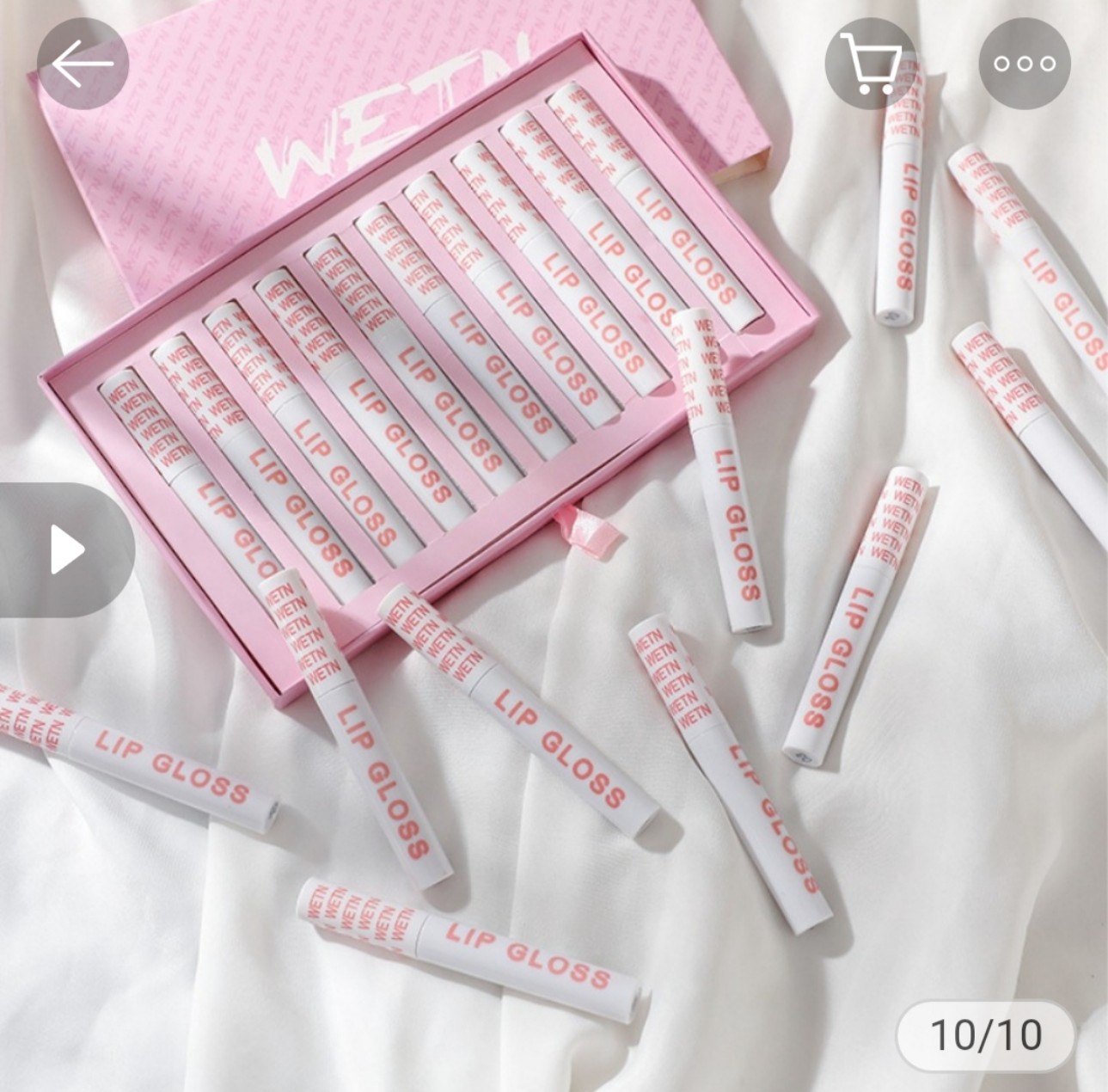 Set 10 cây son kem lì lip gloss