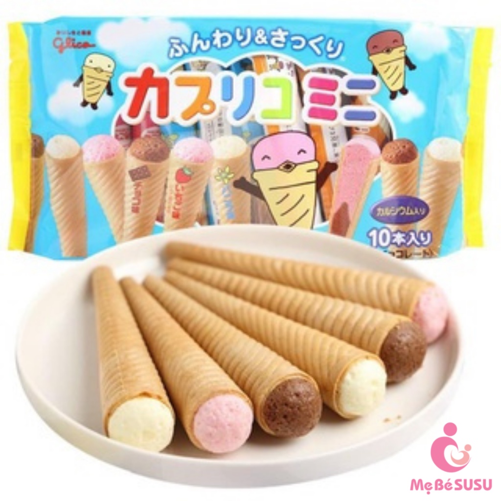 Bánh ốc quế kem glico nội địa nhật cho bé