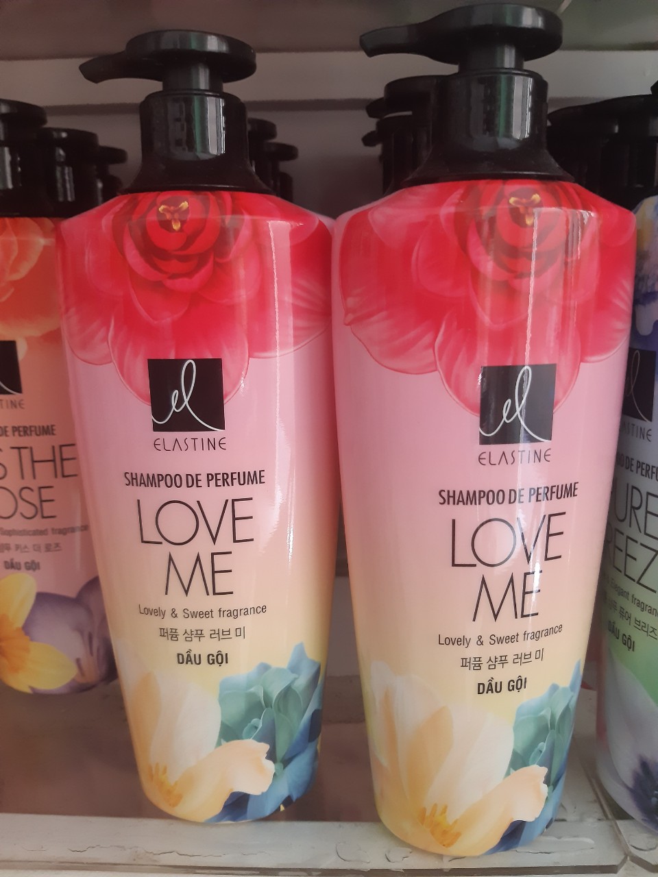 Dầu gội - dầu xả nước hoa elastine double rich - love me