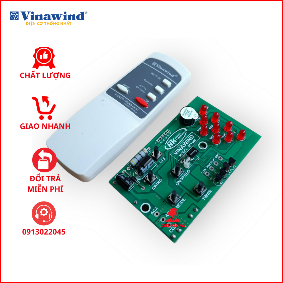Mạch quạt TREO tường Vinawind - Điện cơ thống nhất.