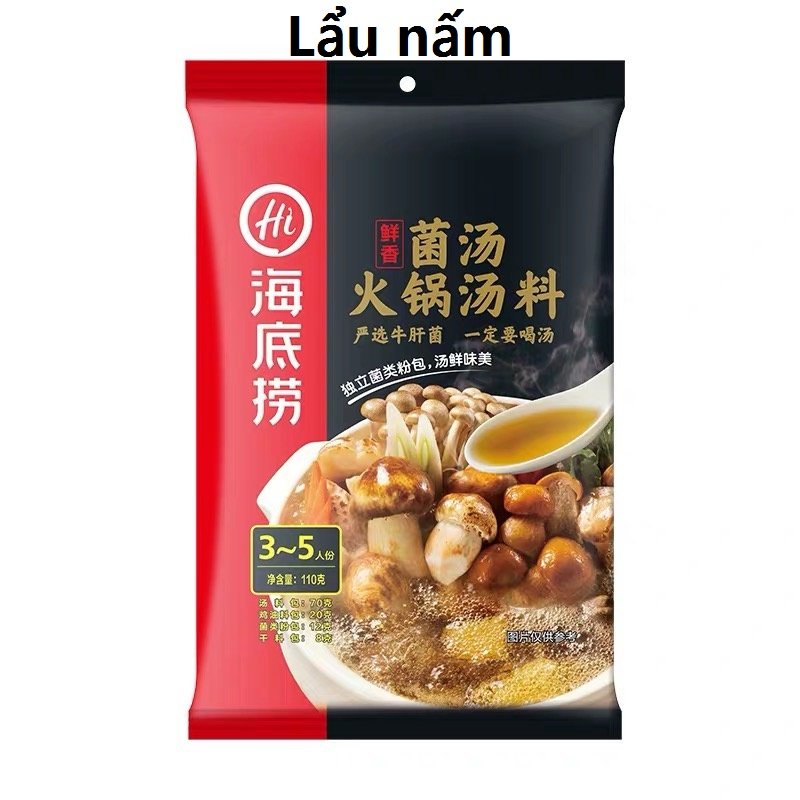 Cốt lẩu haidilao vị nấm - gia vị lẩu haidilao