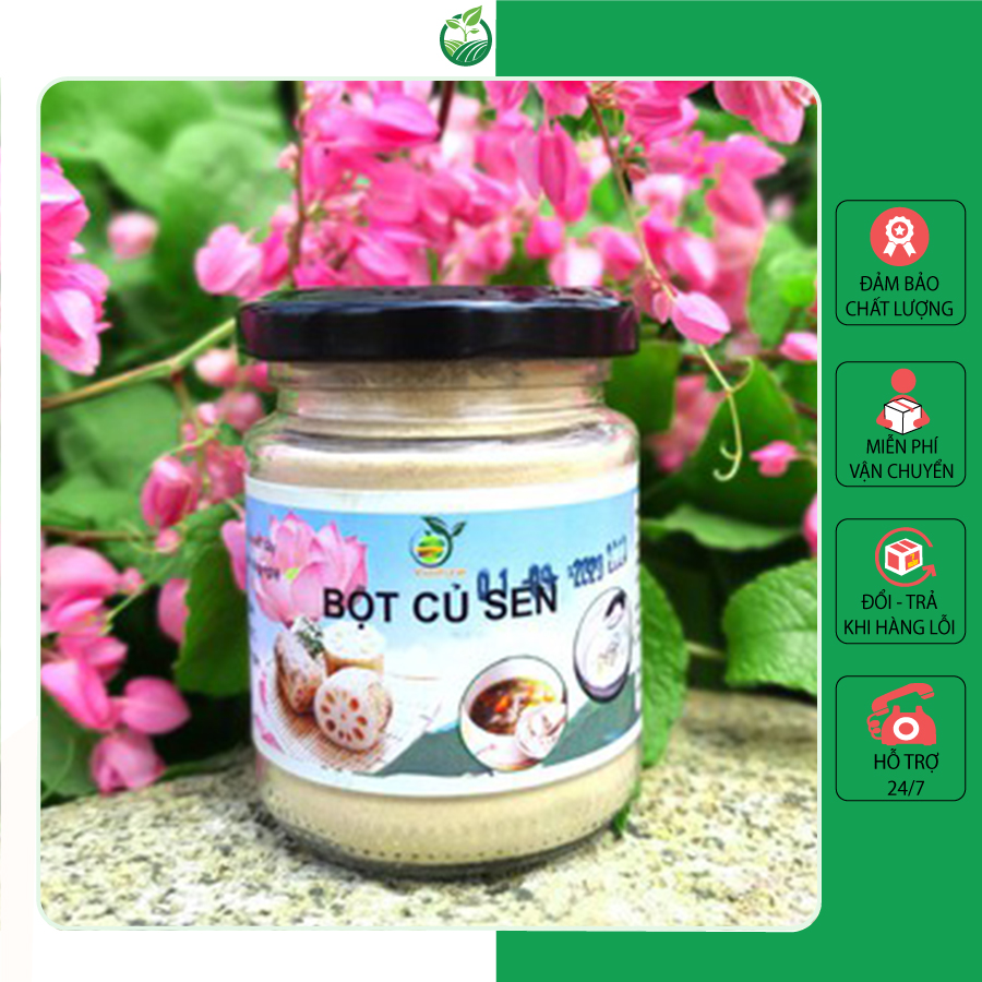 Bột củ sen đà lạt sấy lạnh nguyên chất 100% - bách hóa xanh