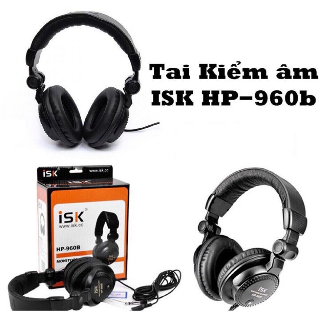 Tai Nghe Kiểm Âm Chụp Tai ISK HP-960B