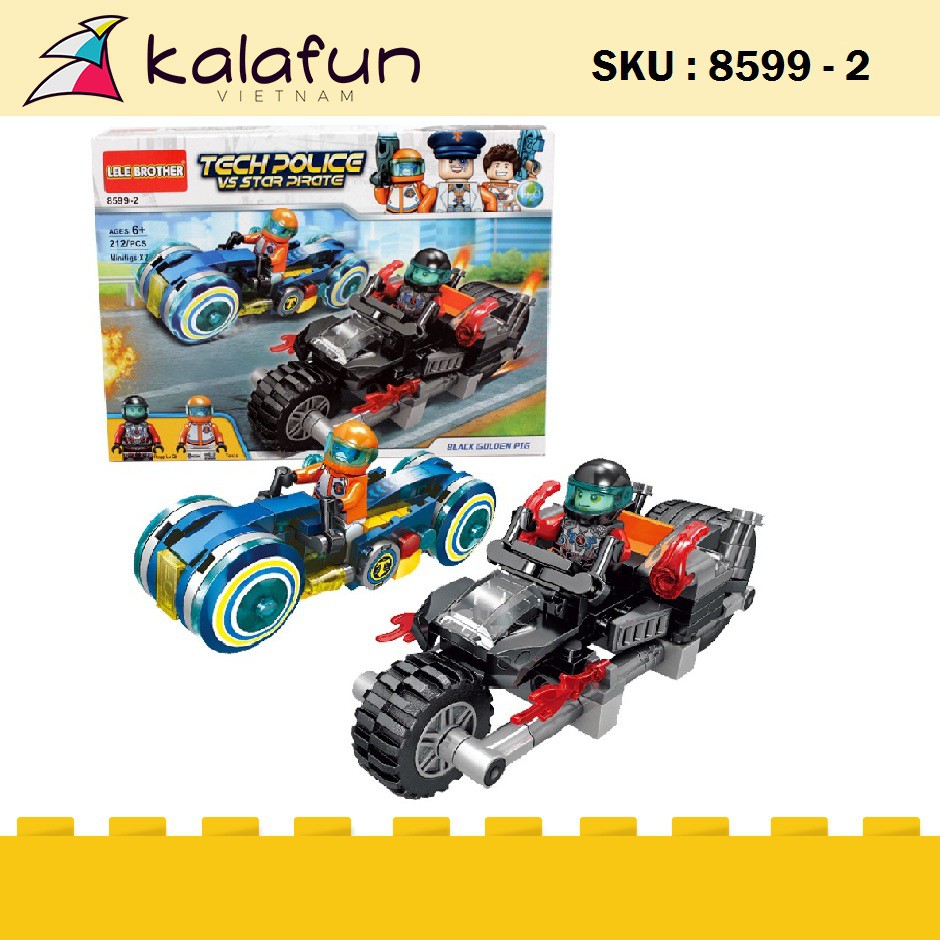 Đồ chơi lắp ráp lego giá rẻ lego city ninjago le gô xếp hình đội cảnh sát công nghệ đồ chơi trẻ em lego minecraf ABS Trò chơi truyền thống Xếp hình kích thích trí não Lele Brother 8599-2