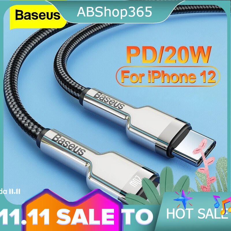 Cáp sạc nhanh pd type c to lightning baseus metal pd 1m