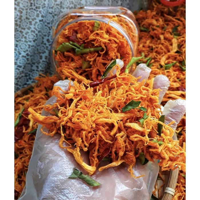 100g khô gà lá chanh cho khách thử