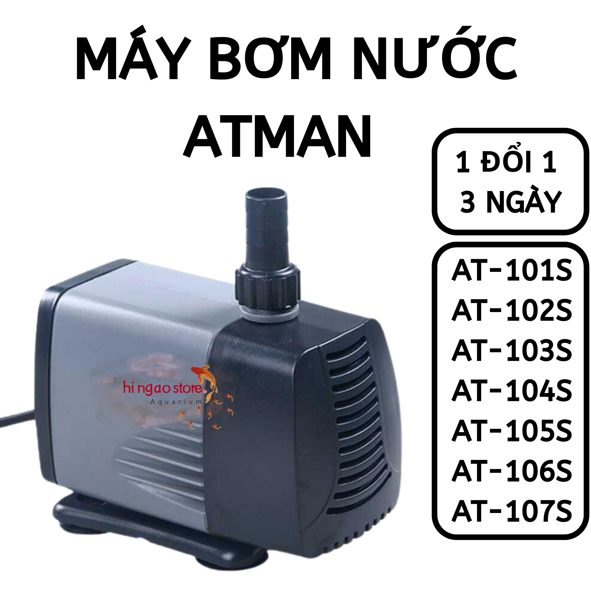 Máy bơm nước atman at-101s, at-102s, at-103s, at-104s, at-105s, at-106s, at-107s | hingaostore.
