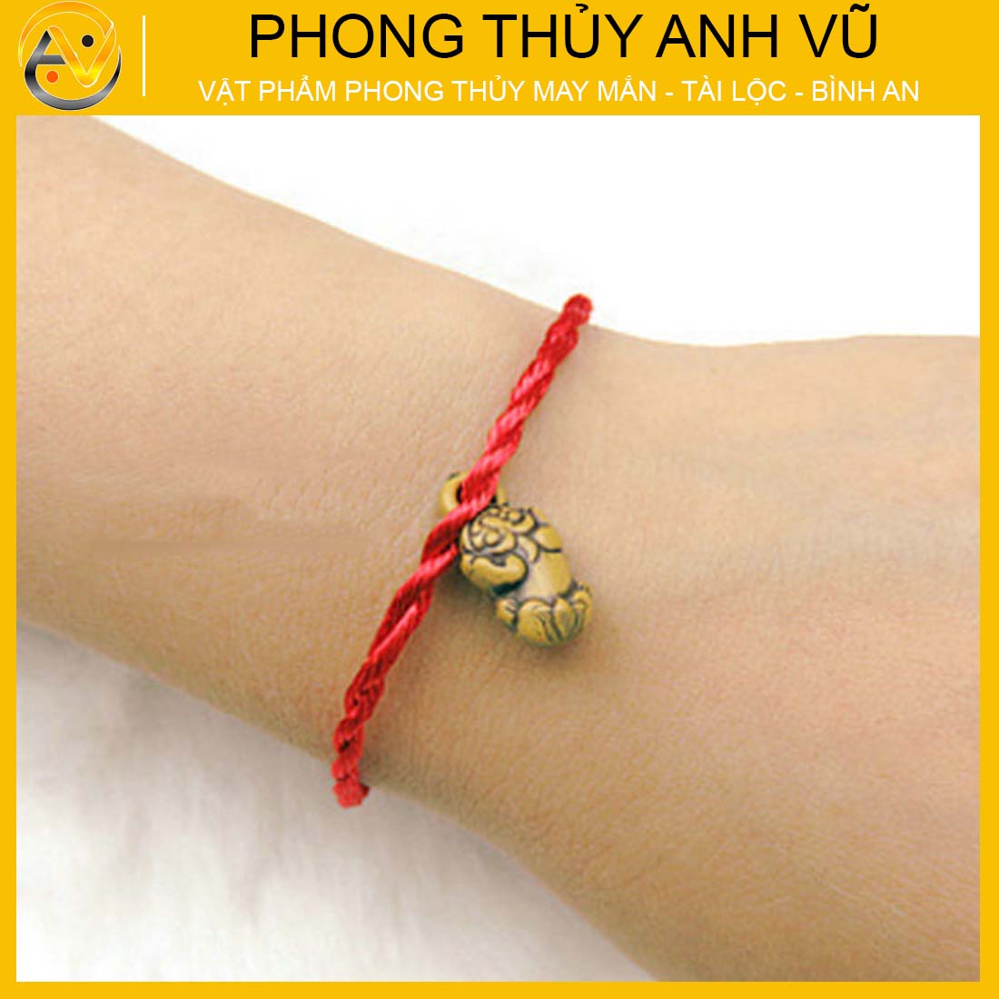 Vòng tết chỉ đỏ mix tỳ hưu mang lại may mắn tài lộc