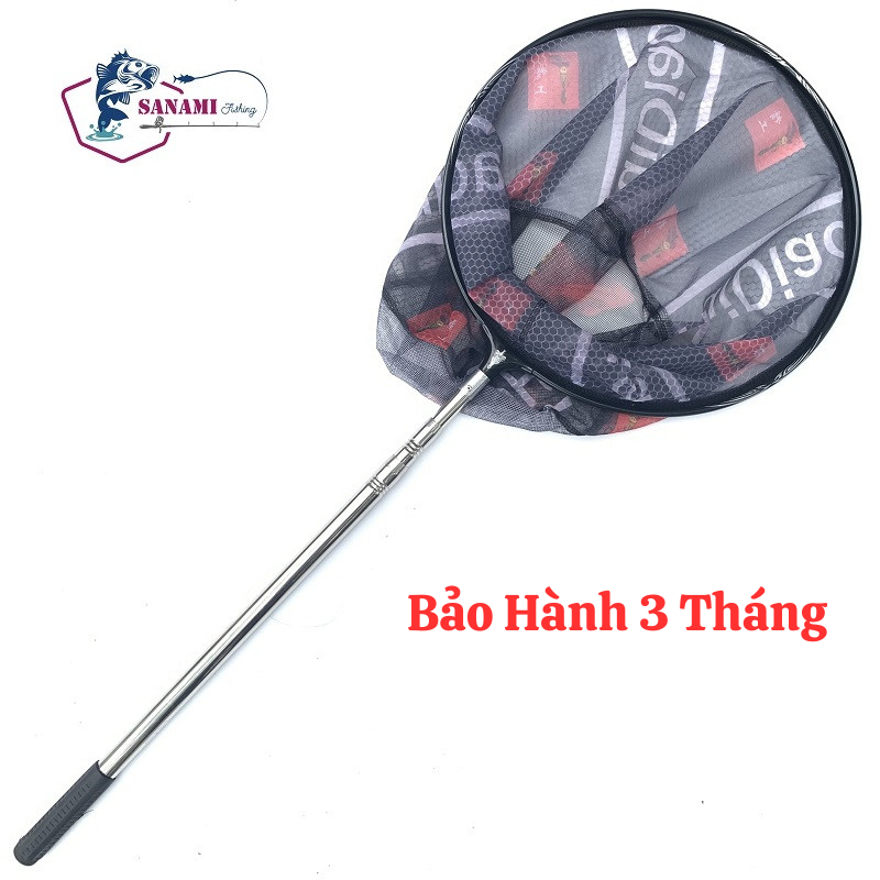 Vợt vớt cá inox  [BH 3 tháng] vành tròn đủ size - 1m5, 1m9, 2m5,3m, vợt cứng, siêu bền, thu gọn được, giá thành cực tốt - SANAMI FISHING