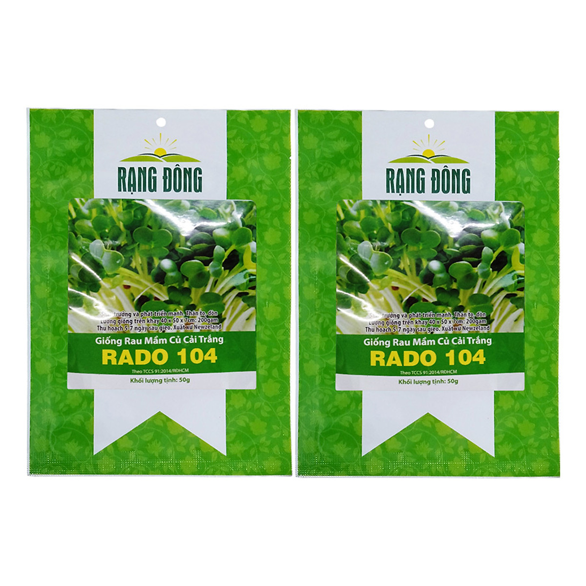 Hạt giống Mầm Củ Cải Trắng - Radoseeds - gói 50 gr