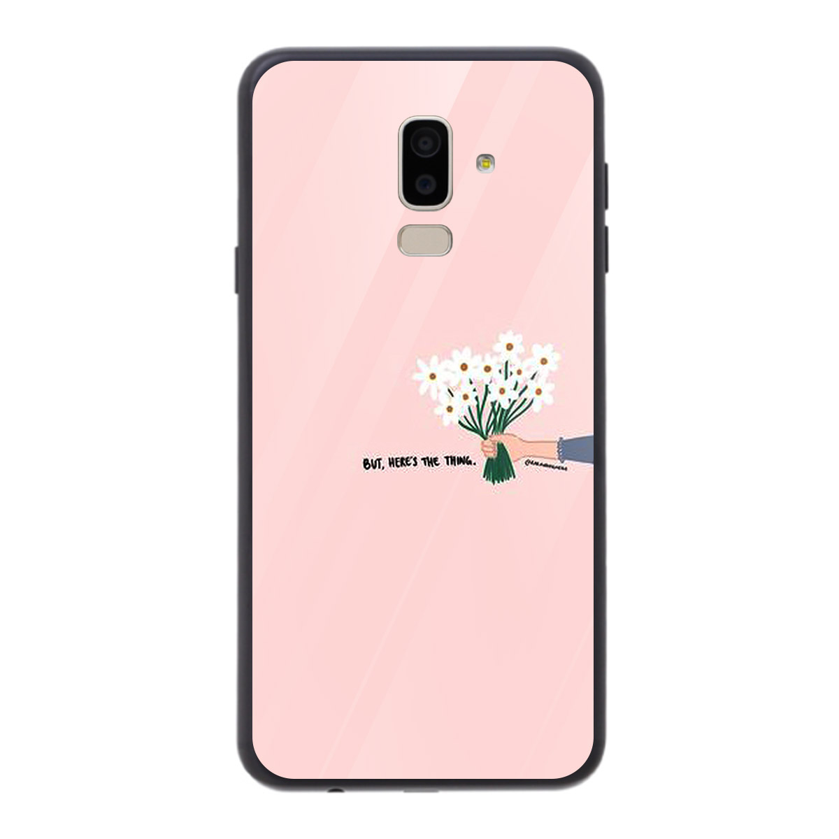 Ốp lưng dành cho điện thoại Samsung Galaxy J8 2018 in họa tiết FLWR0038 -Cánh tay cầm bó hoa